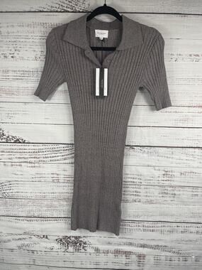 Who What Wear Dress Women's Size S Purple Melange Collared Ribbed Knit Polo NWT